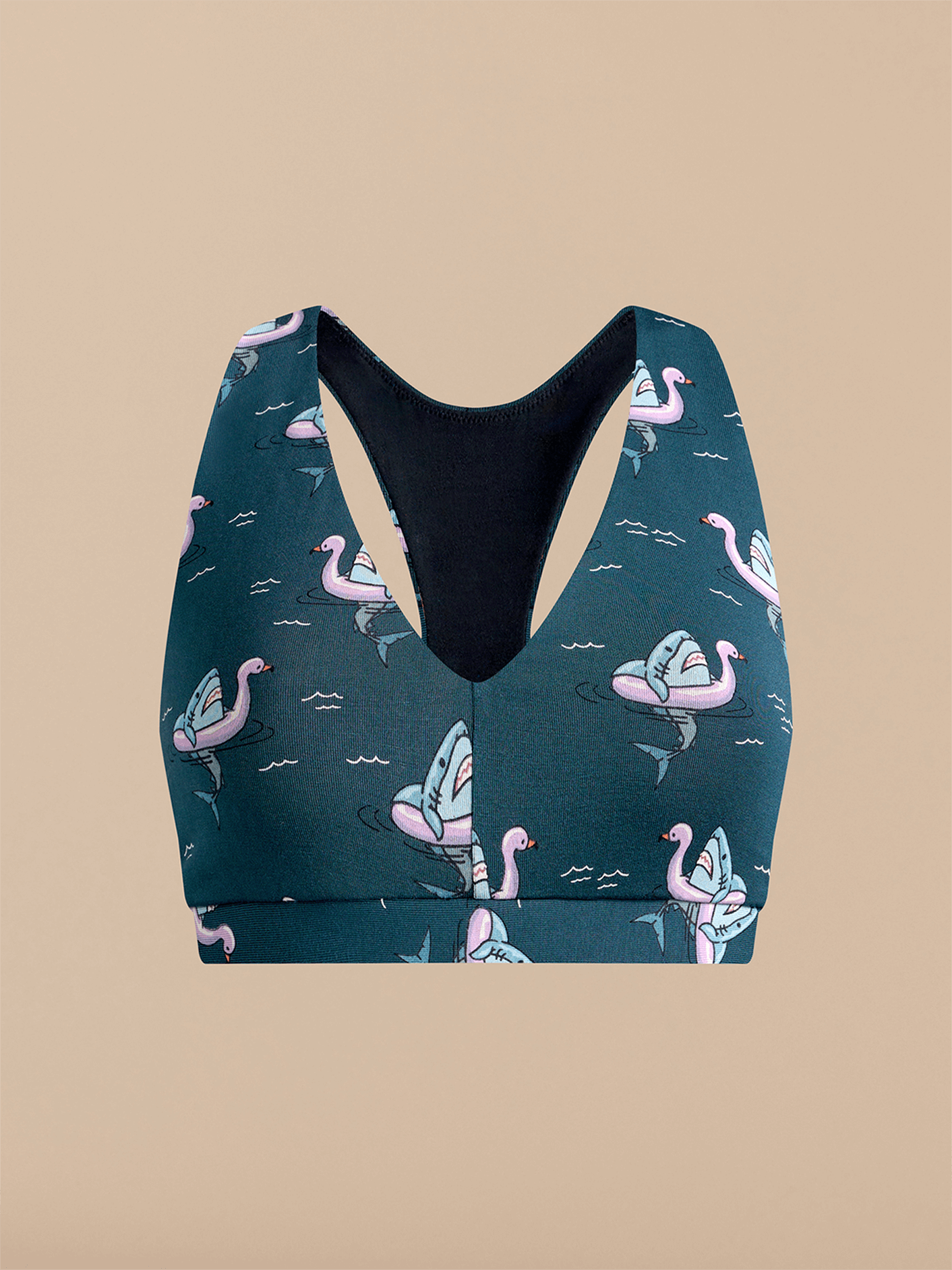 Curvy FeelFree Racerback Bralette | Pool Sharks 2.0