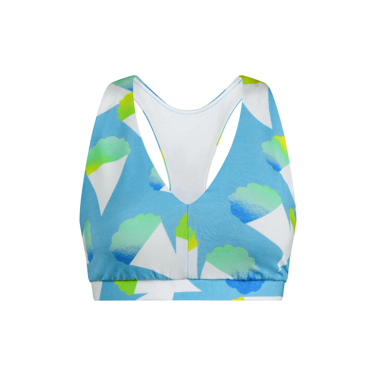 Curvy FeelFree Racerback Bralette | Snow Cone