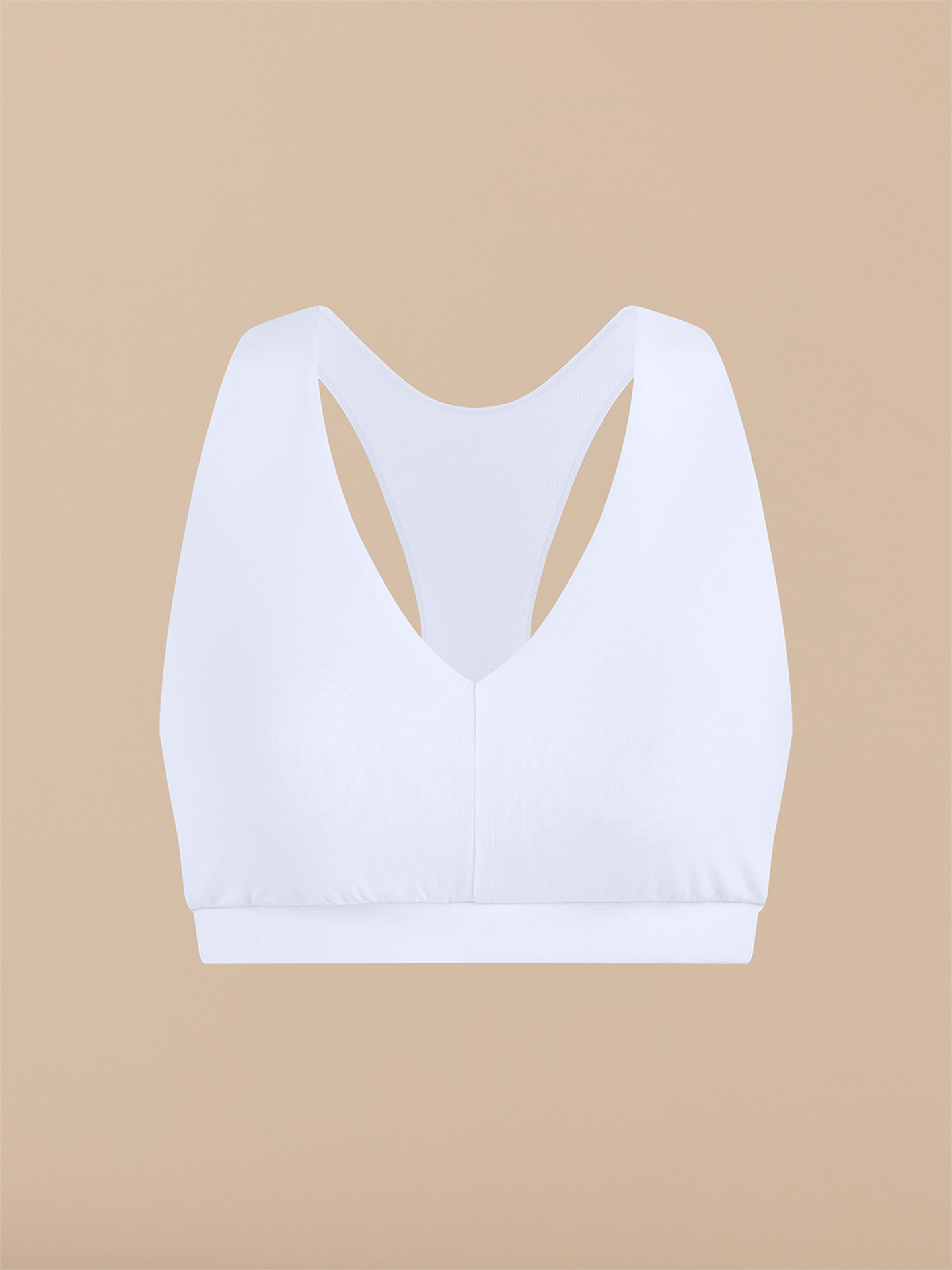 Curvy FeelFree Racerback Bralette | White