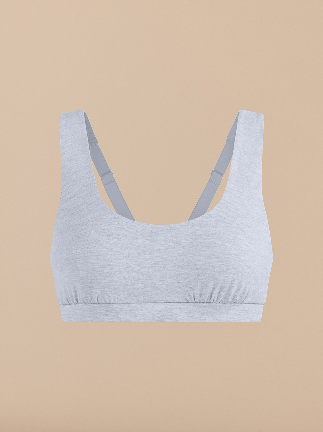 FeelFree Square Neck Bralette | Heather Grey/Heather Grey