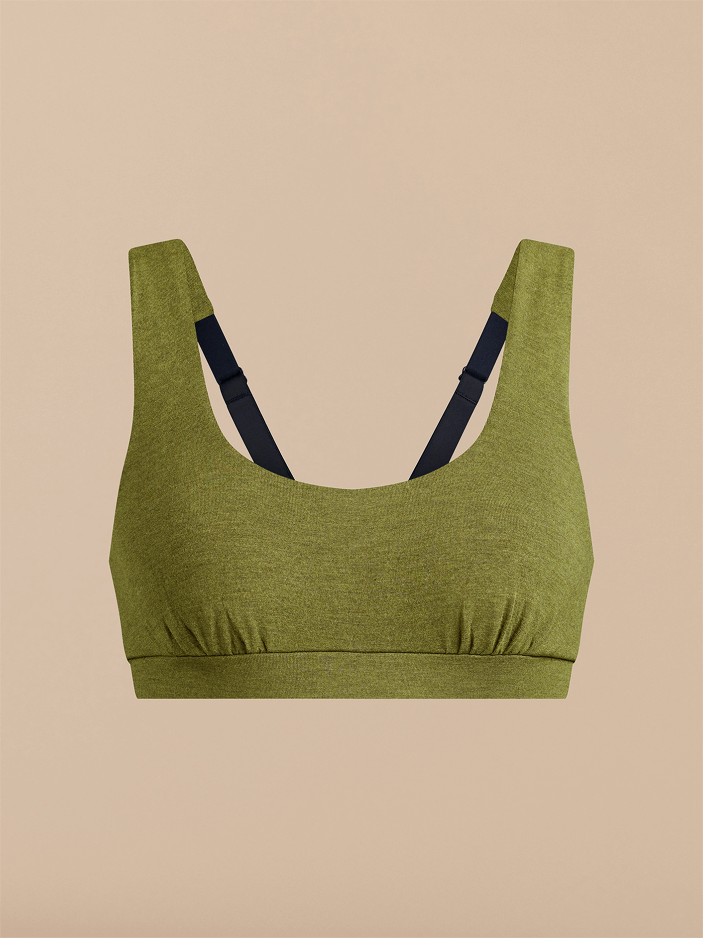 FeelFree Square Neck Bralette | Heather Olive