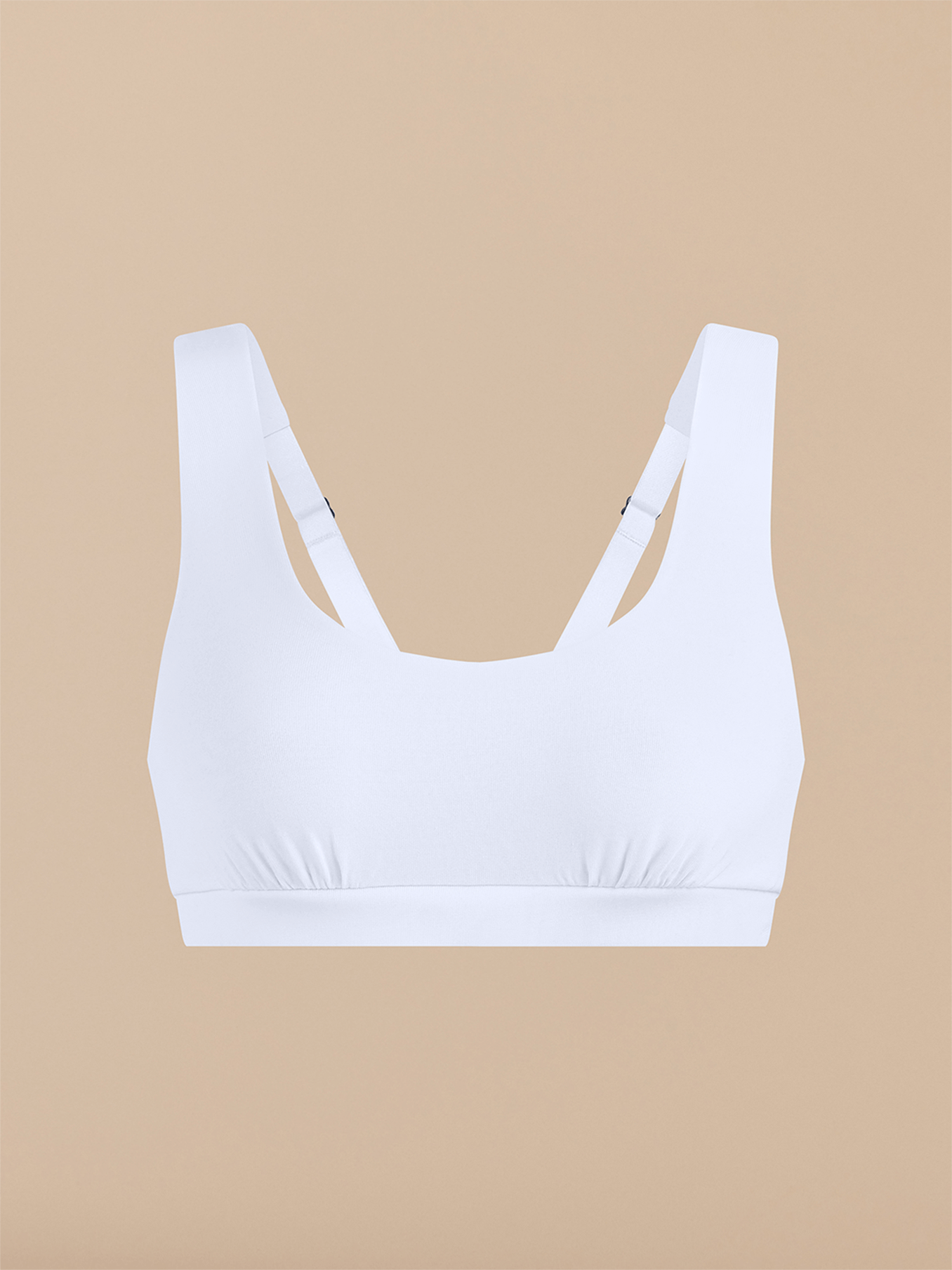 FeelFree Square Neck Bralette | White/White