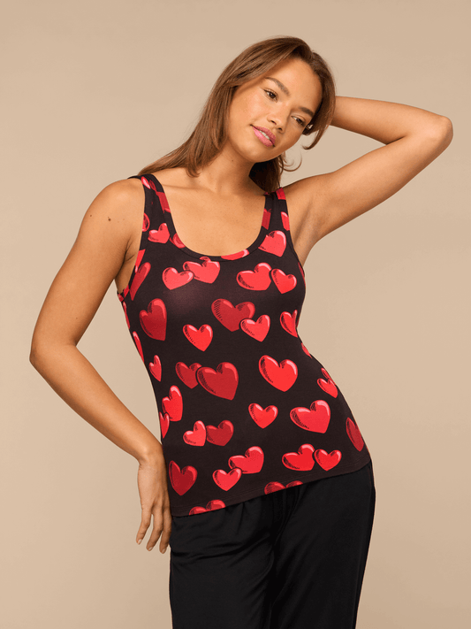 Women's Modal Tank | Floating Hearts