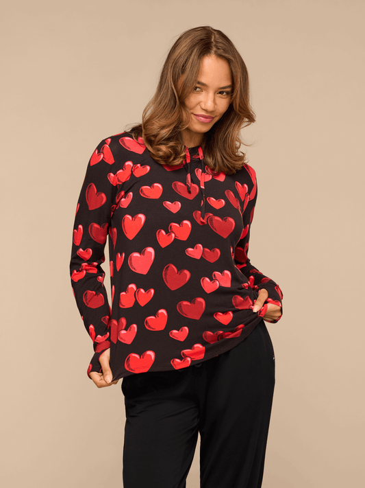 UltraModal™ Pullover Lounge Hoodie - Women's | Floating Hearts