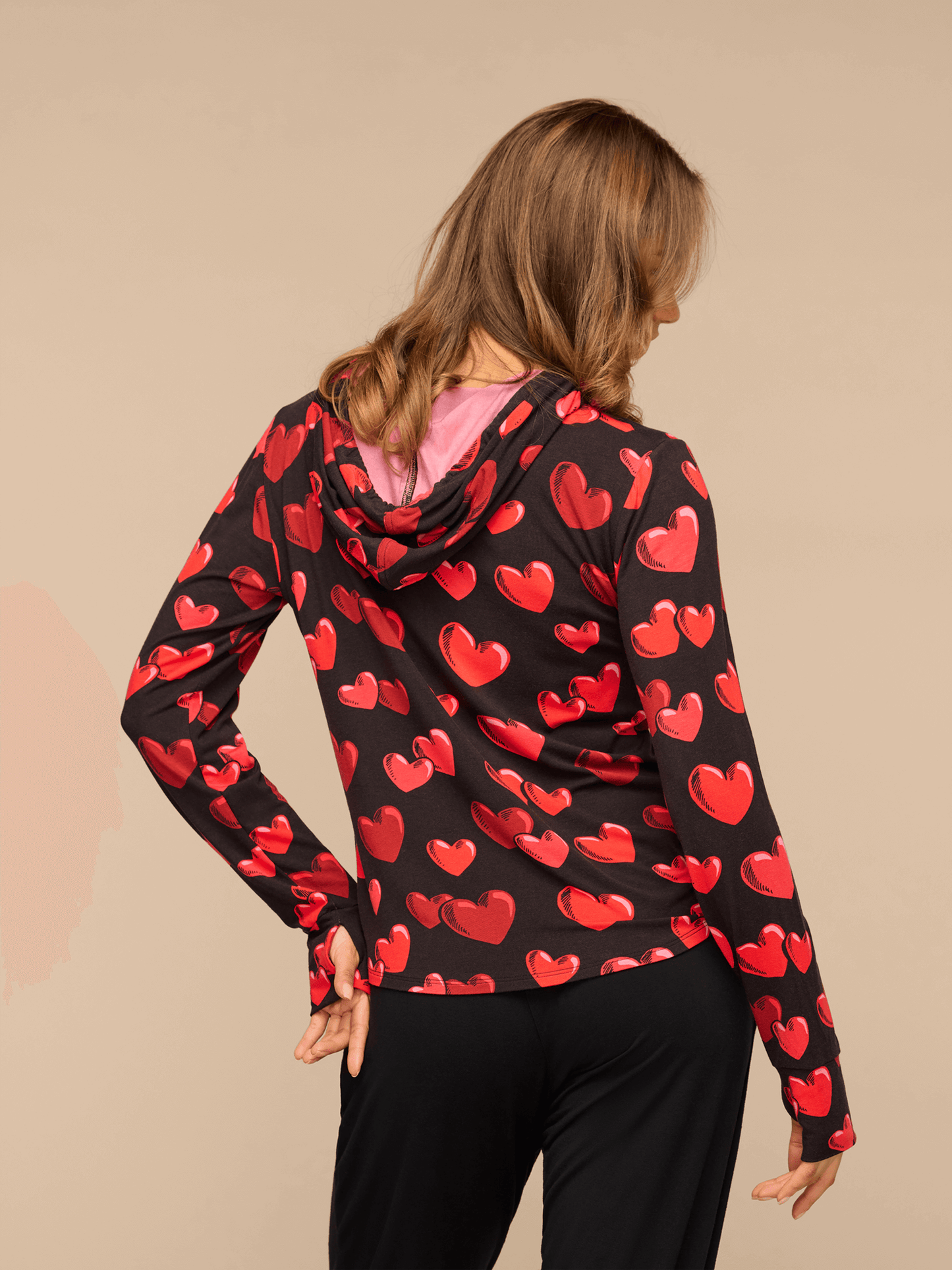 Women's Pullover Hoodie | Floating Hearts