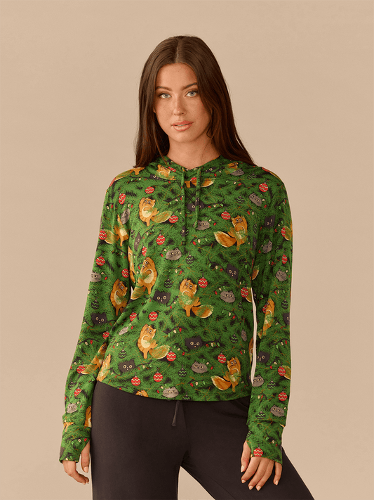 UltraModal™ Pullover Lounge Hoodie - Women's | Meowy Christmas