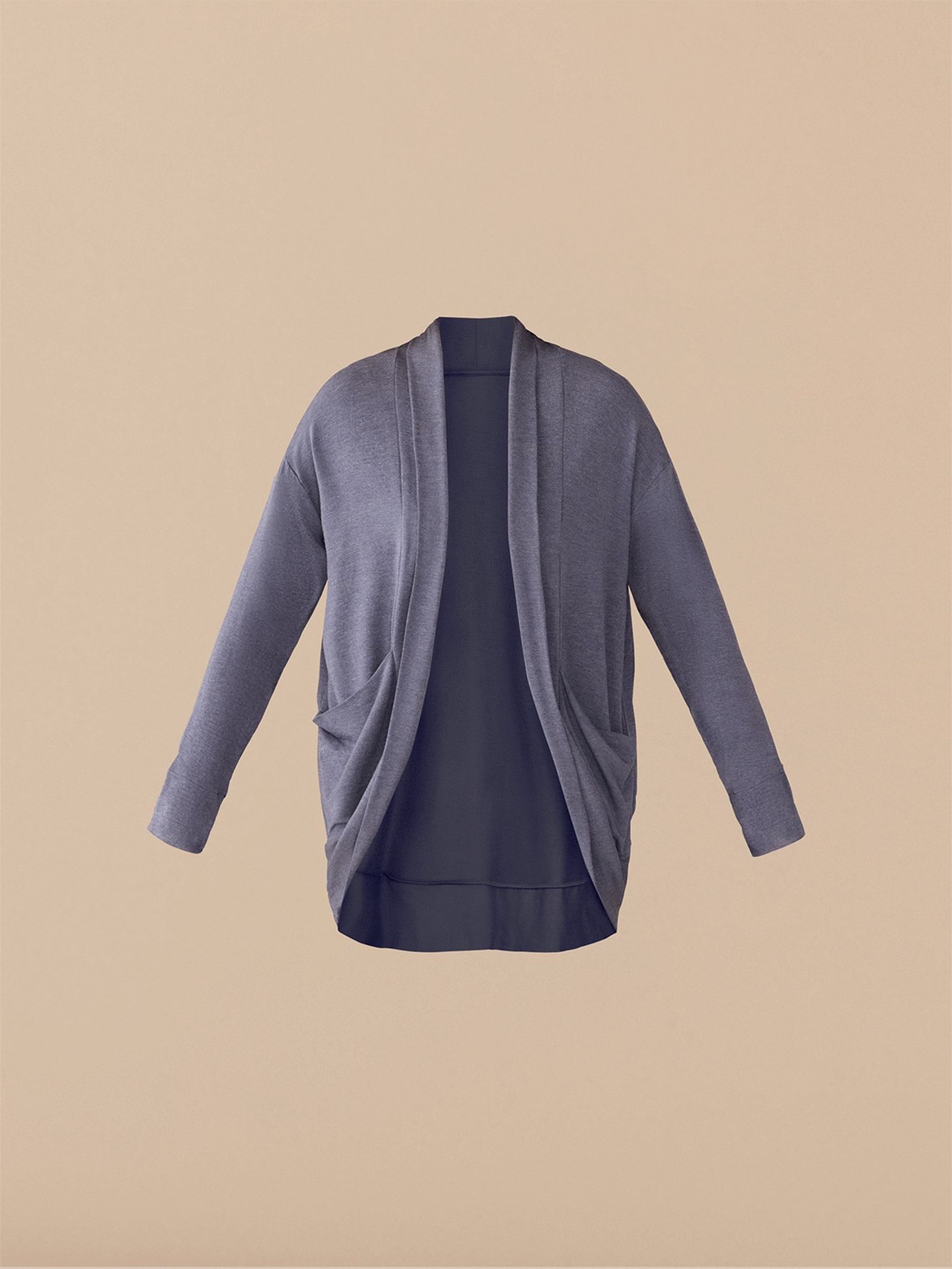 Modal Cocoon Cardigan | Heather Navy