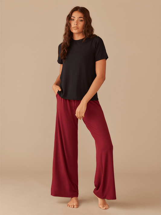 Women's Modal Wide Leg Pant | Cabernet