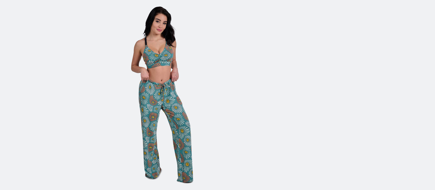 Women's Modal Wide Leg Pant | Disco Daisies