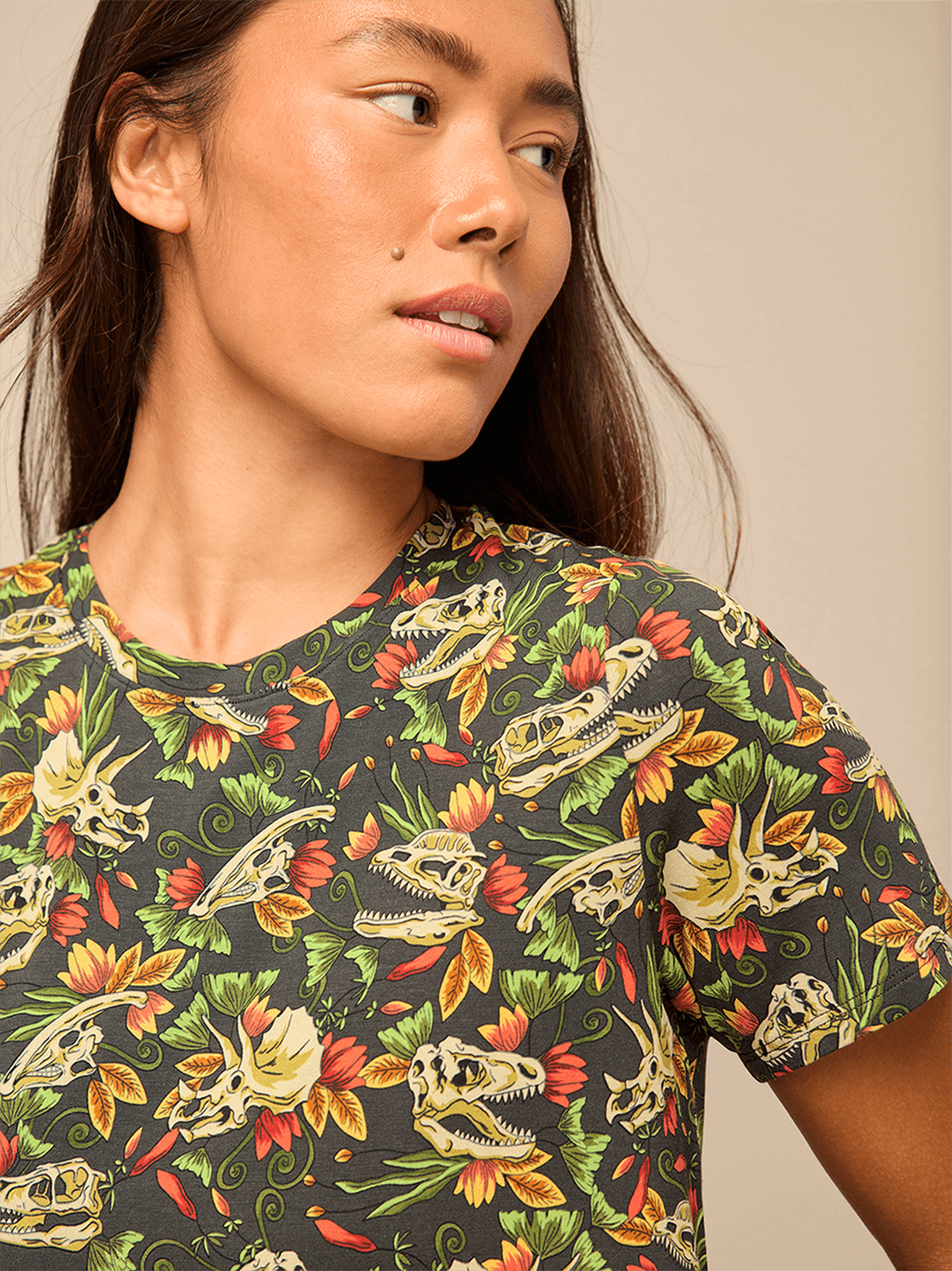 Women's Modal Crew Tee | Jurassic Garden