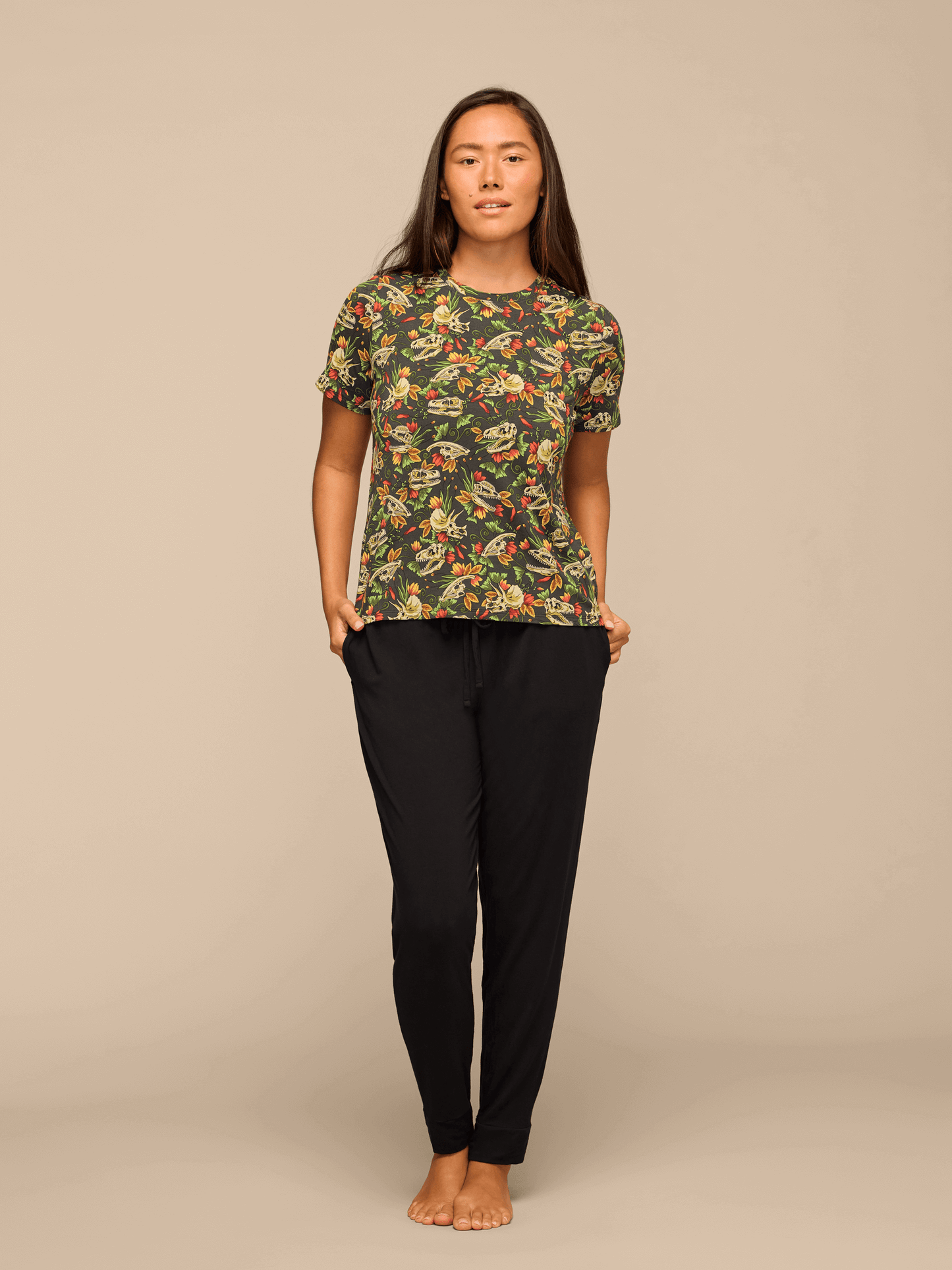 Women's Modal Crew Tee | Jurassic Garden