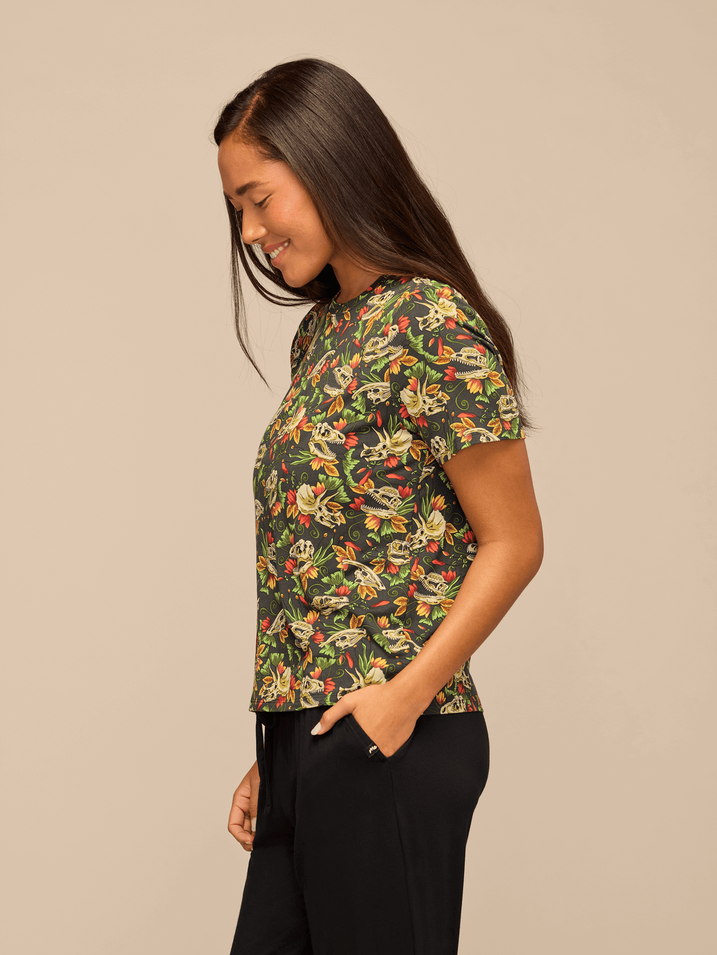 Women's Modal Crew Tee | Jurassic Garden