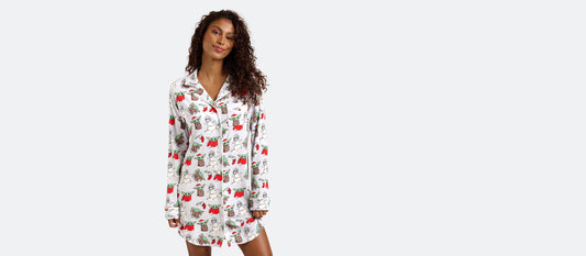 Women's Modal Button Down PJ Dress | Gift of Grogu