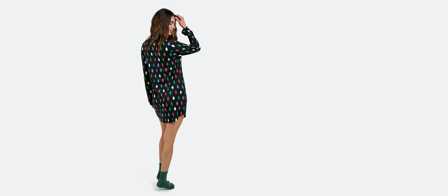 Women's Modal Button Down PJ Dress | Watts of Love