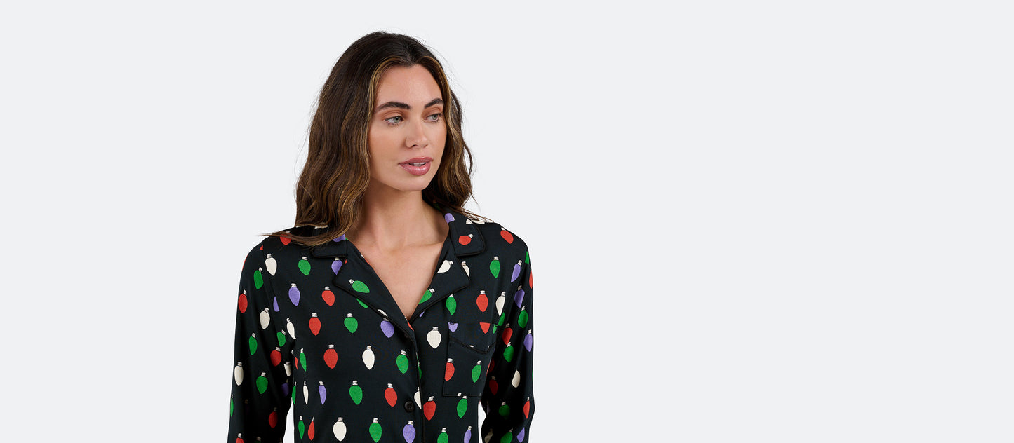 Women's Modal Button Down PJ Dress | Watts of Love