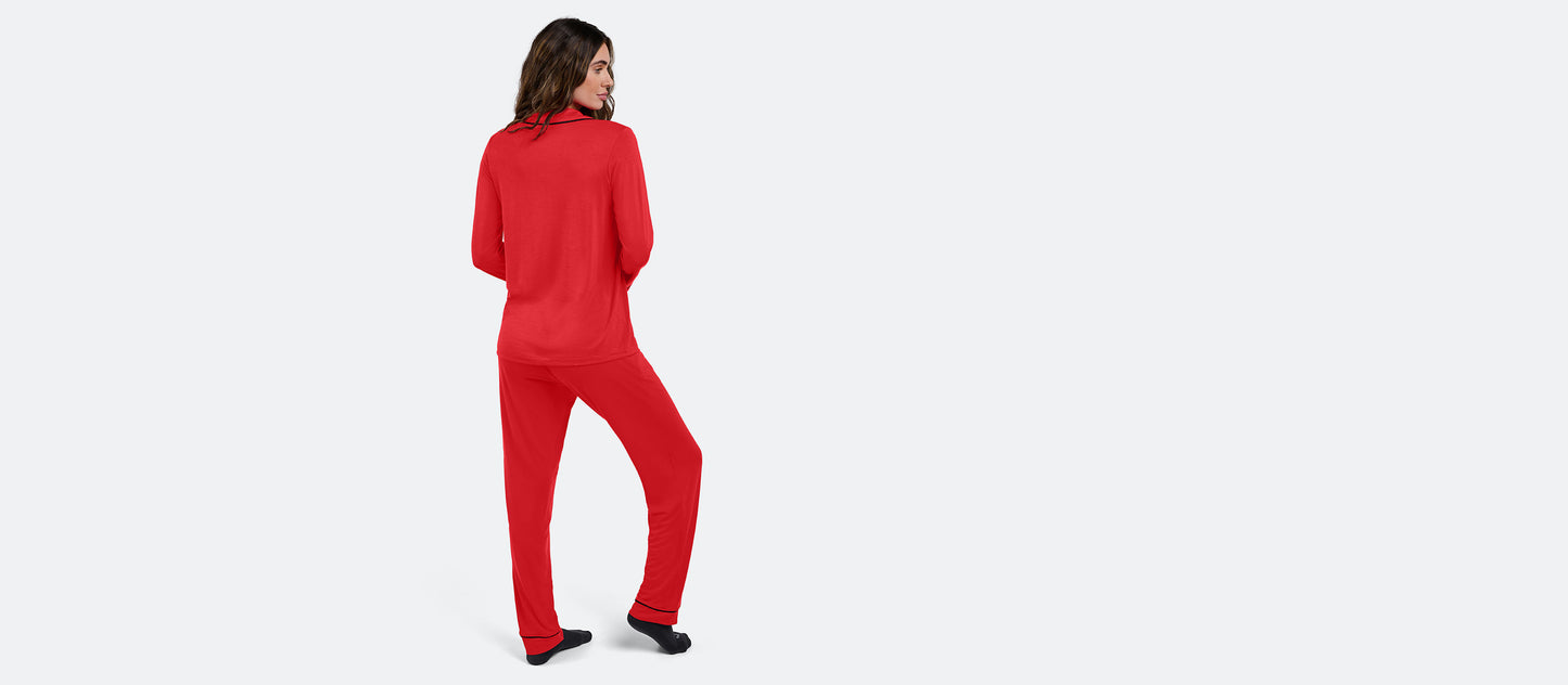 Women's Longsleeve Modal PJ Set | Bougie Rouge