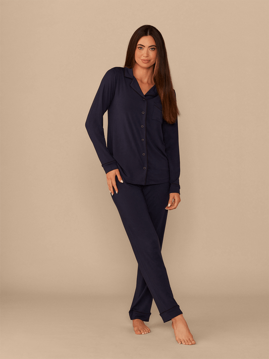 Women's Longsleeve Modal PJ Set | Dark Sapphire