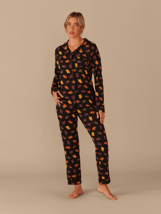 Women's Longsleeve Modal PJ Set | Fall Leaves