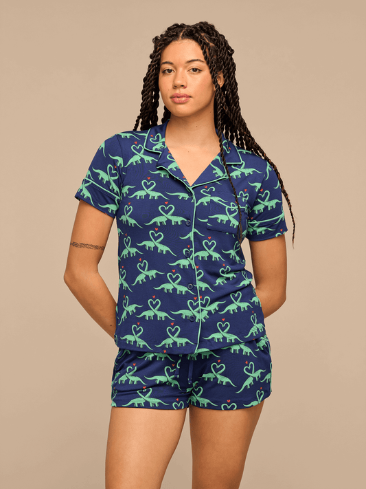 Women's Shortsleeve Modal PJ Set | Saur in Love