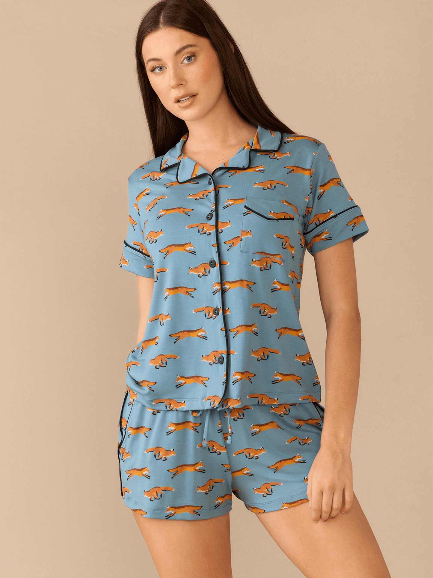 Women's Shortsleeve Modal PJ Set | Feeling Foxy