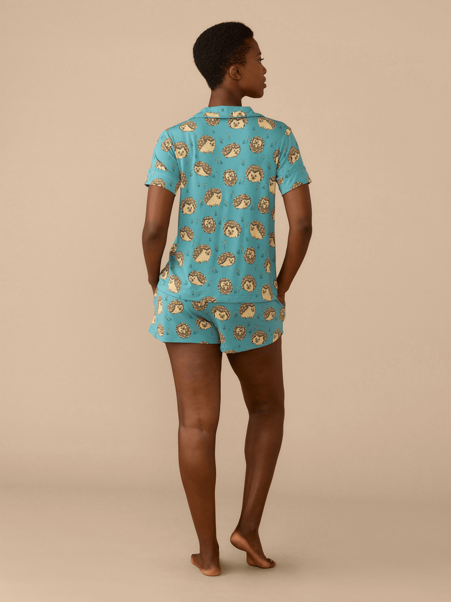 Women's Shortsleeve Modal PJ Set | Hedgehogs