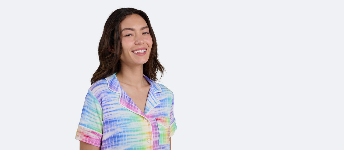 Women's Shortsleeve Modal PJ Set | Rainbow Daze