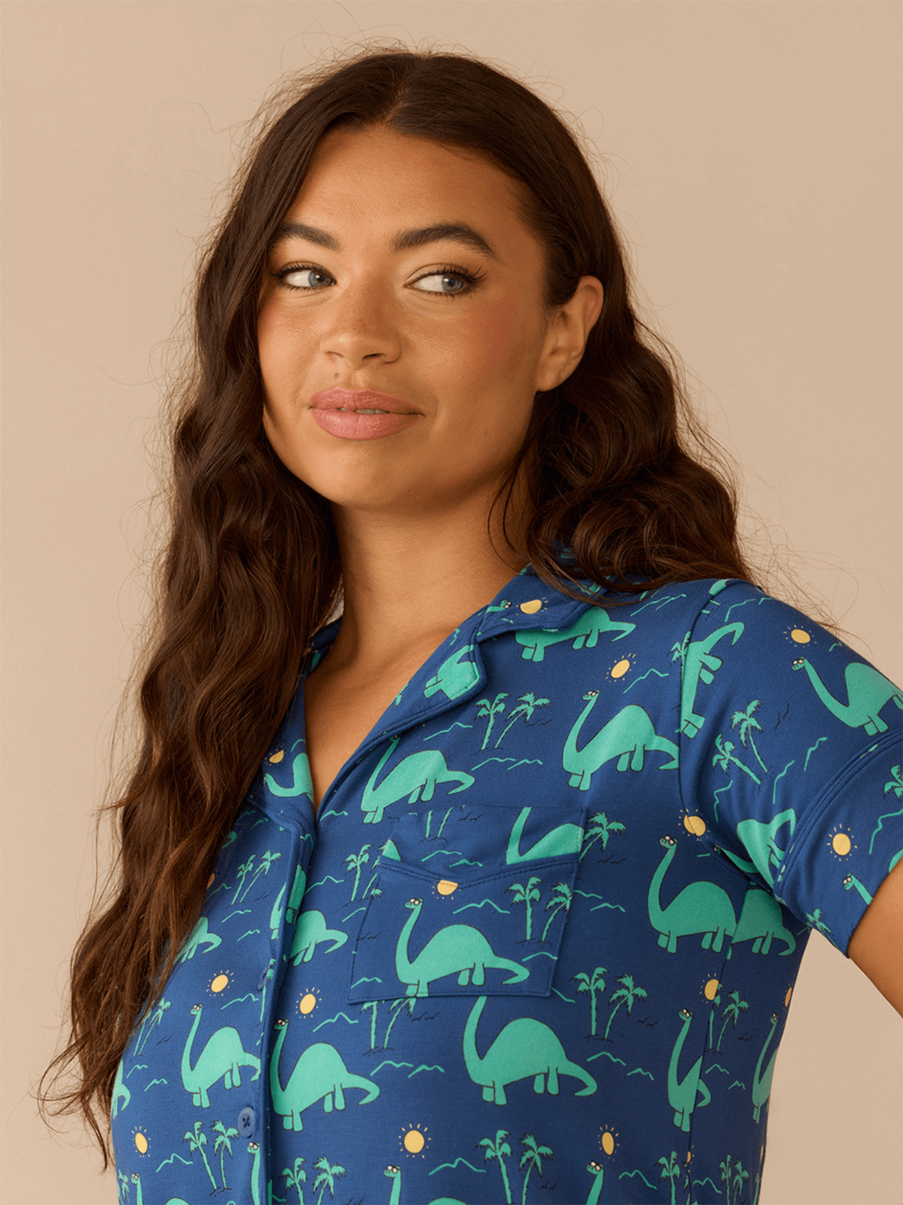 Women's Shortsleeve Modal PJ Set | Dino Shore