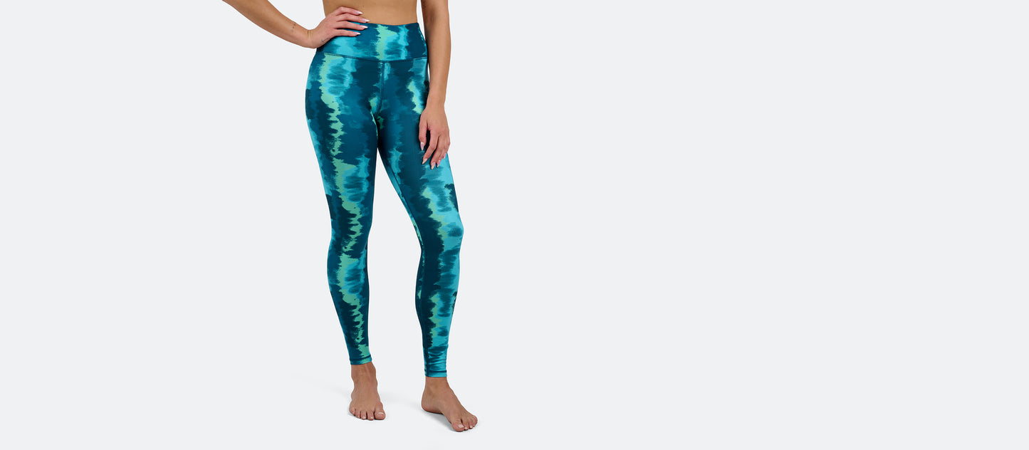 MoveMe Classic Legging | Teal Tie Dye