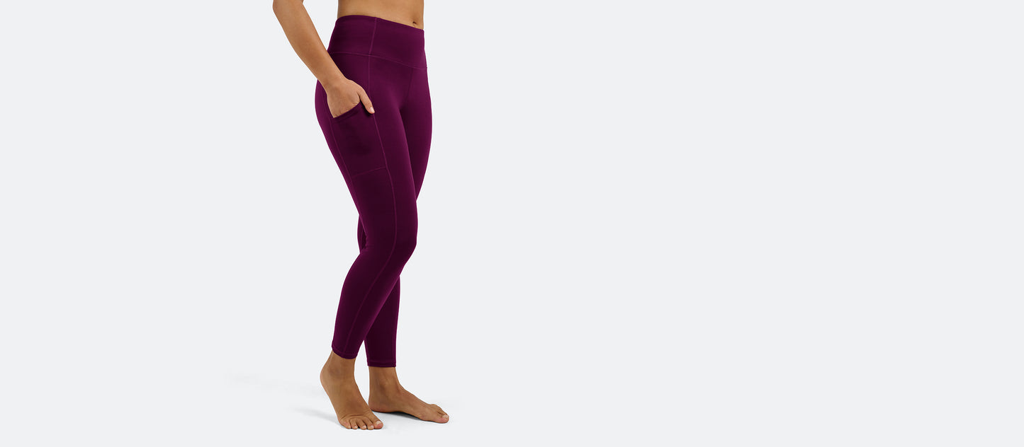 MoveMe Side Pocket Legging | Sangria