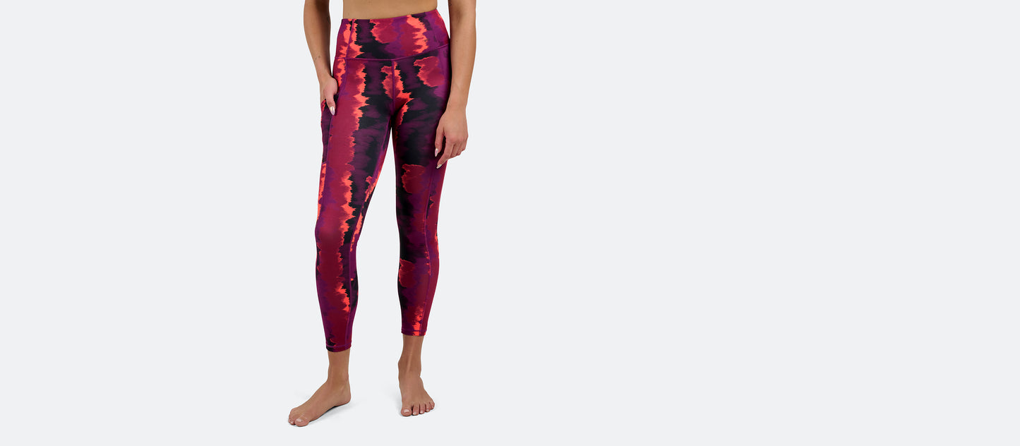 MoveMe Side Pocket Legging | Fuchsia Tie Dye