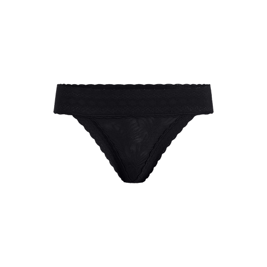 All Over Lace Thong | Black Palm