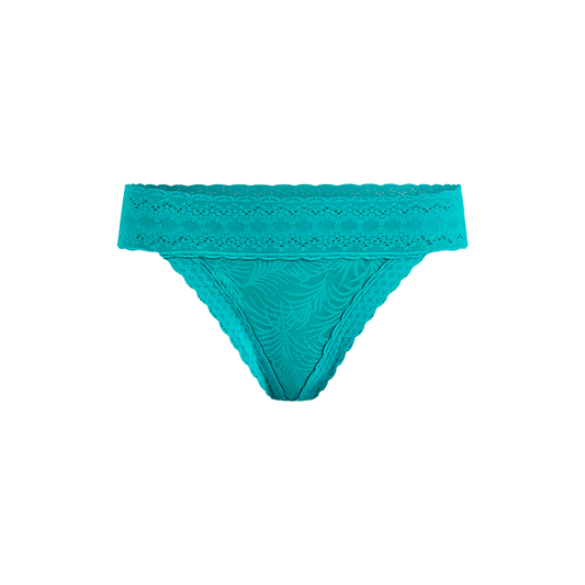 All Over Lace Thong | Peacock Teal