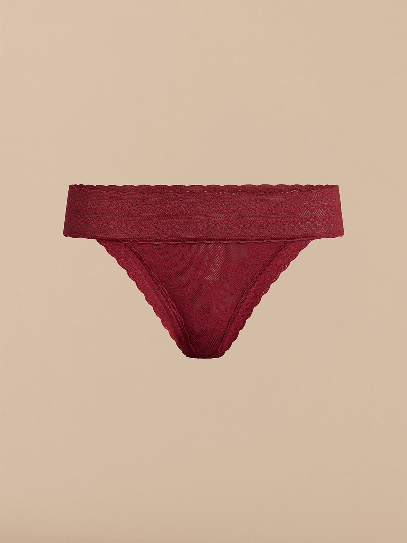 All Over Lace Thong | Plum Dead Flowers