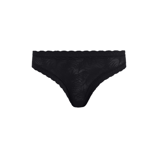 All Over Lace Tanga | Black Palm