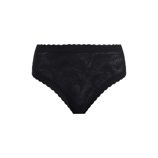 All Over Lace High-Waist Brief | Black Palm