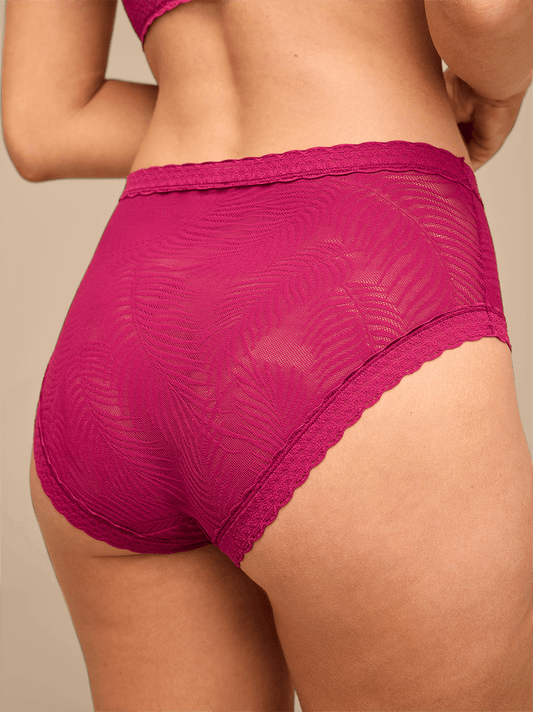 All Over Lace High-Waist Brief | Plum Feather