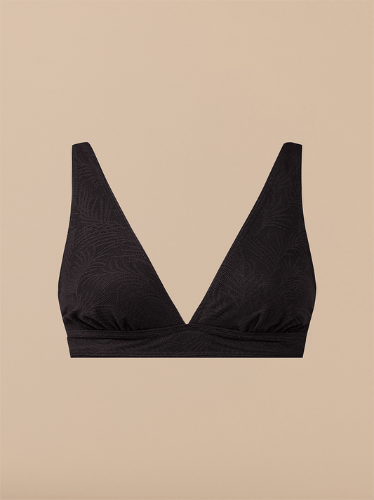 All Over Lace Plunge Bralette | Black Palm