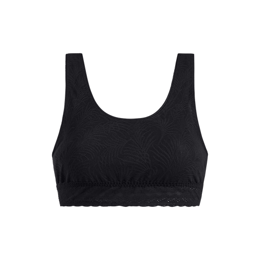 All Over Lace Scoop Bralette | Black