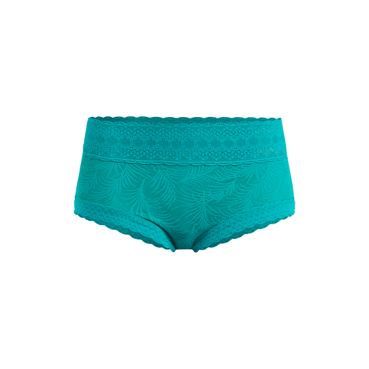 All Over Lace Hipster | Peacock Teal Palm