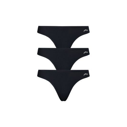 Breathe Thong 3-Pack | Black Pack