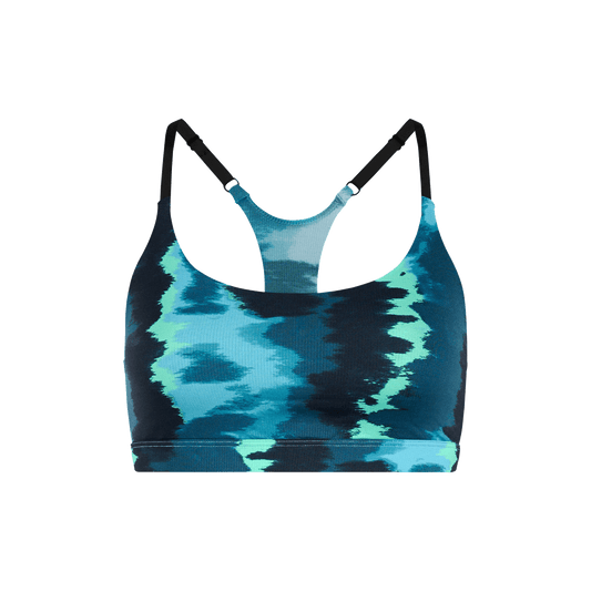 MoveMe Racerback Bralette | Teal Tie Dye