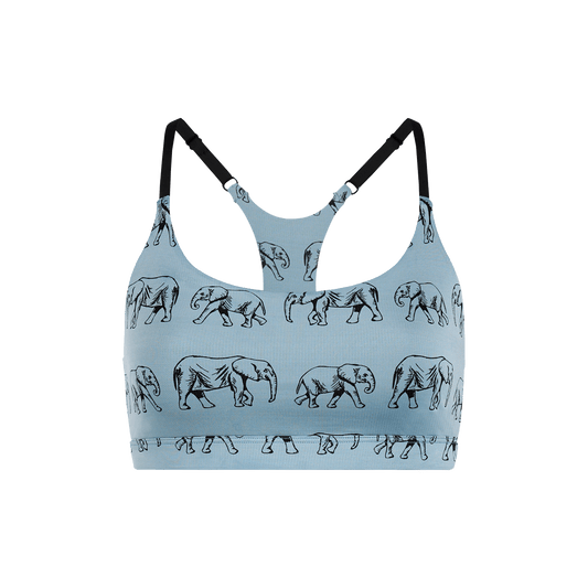 MoveMe Racerback Bralette | Elephants