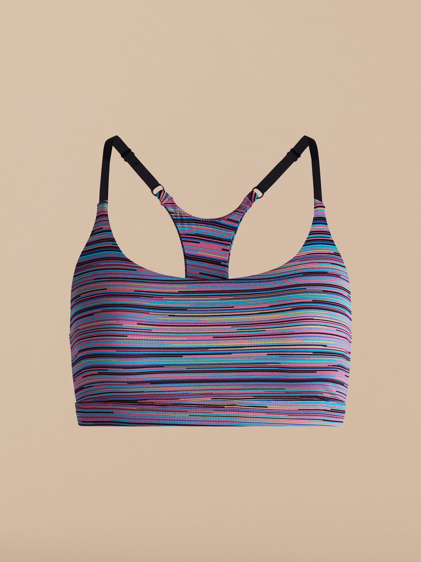 MoveMe Racerback Bralette | Static Stripes