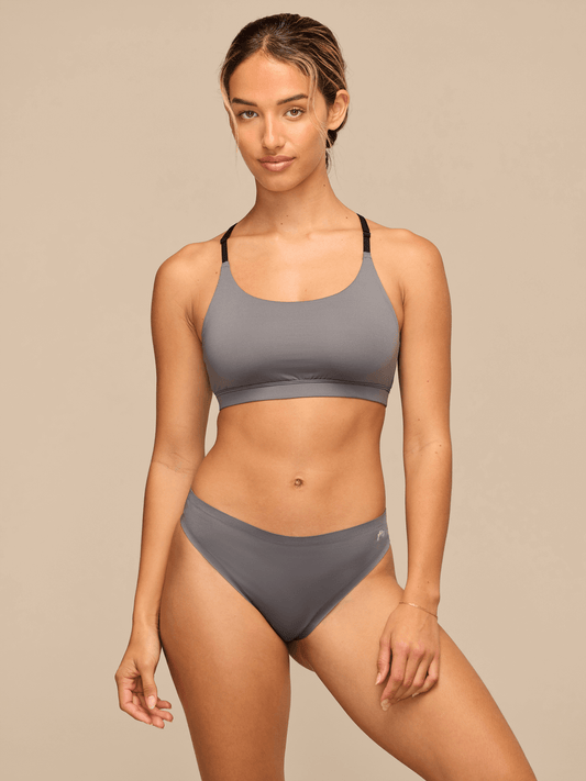 Breathe Racerback Bralette | Grey