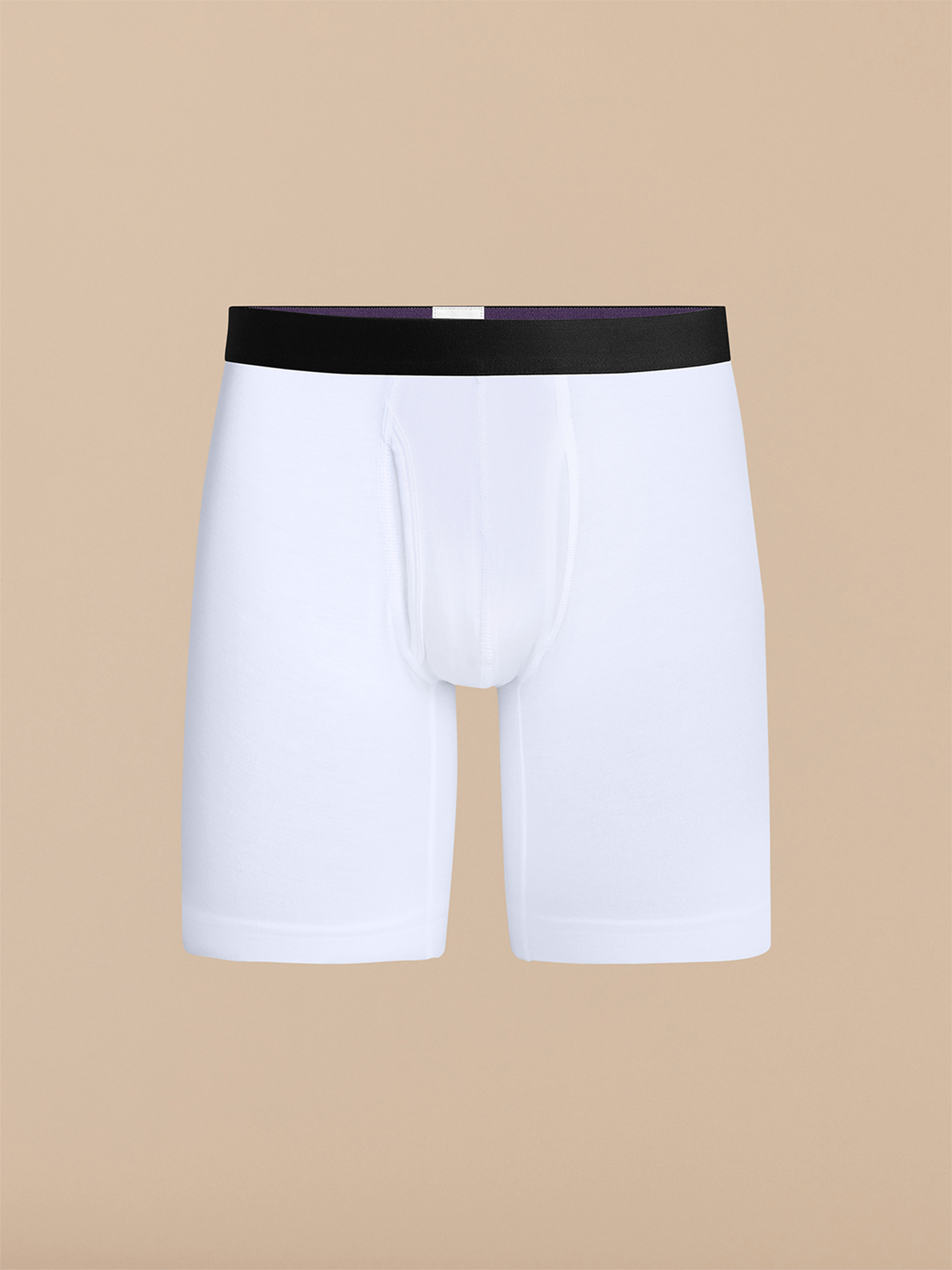 Long Boxer Brief w/ Fly | White