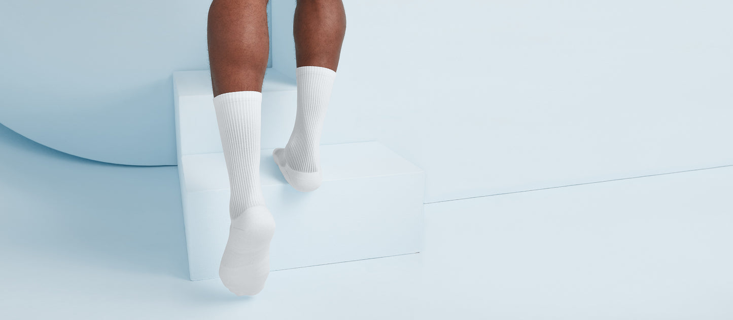 MoveMe Crew Sock 10-Pack | White