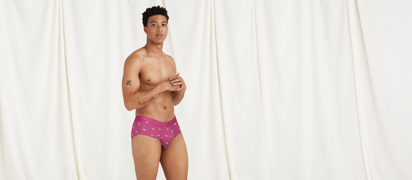 Stretch Cotton Brief w/ Fly | Cozy Cups