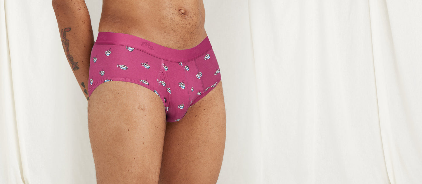 Stretch Cotton Brief w/ Fly | Cozy Cups