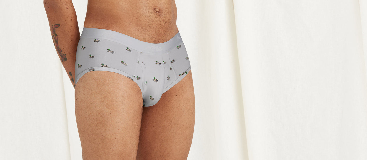 Stretch Cotton Brief w/ Fly | Ducks