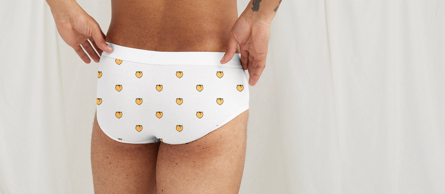 Stretch Cotton Brief w/ Fly | Peaches